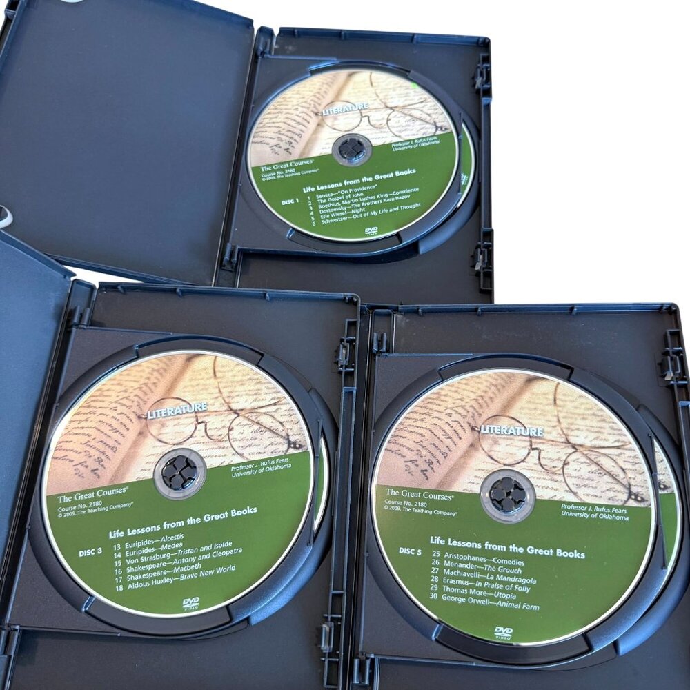 Great Courses Life Lessons from the Great Books DVDs Guidebook Fears Literature - Picture 3 of 4